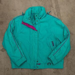 Vintage Eddie Bauer Track Jacket Women's M‎ 80s Retro Academic Running Athletic